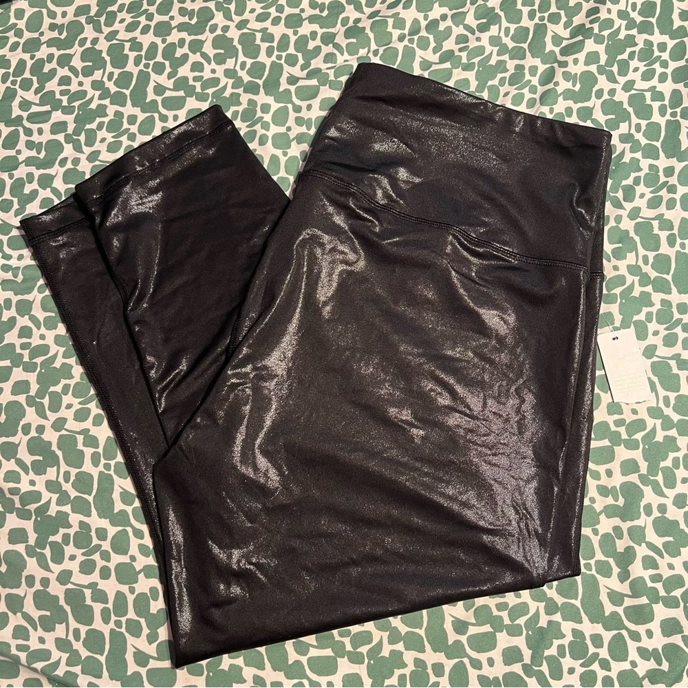 Black Metallic Leggings